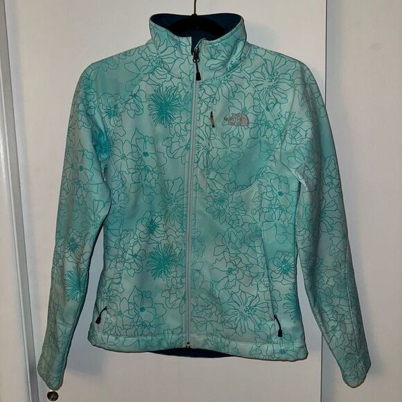 North Face Women’s Apex Bionic Climateblock Jacket Blue Floral XS EUC - Picture 1 of 14